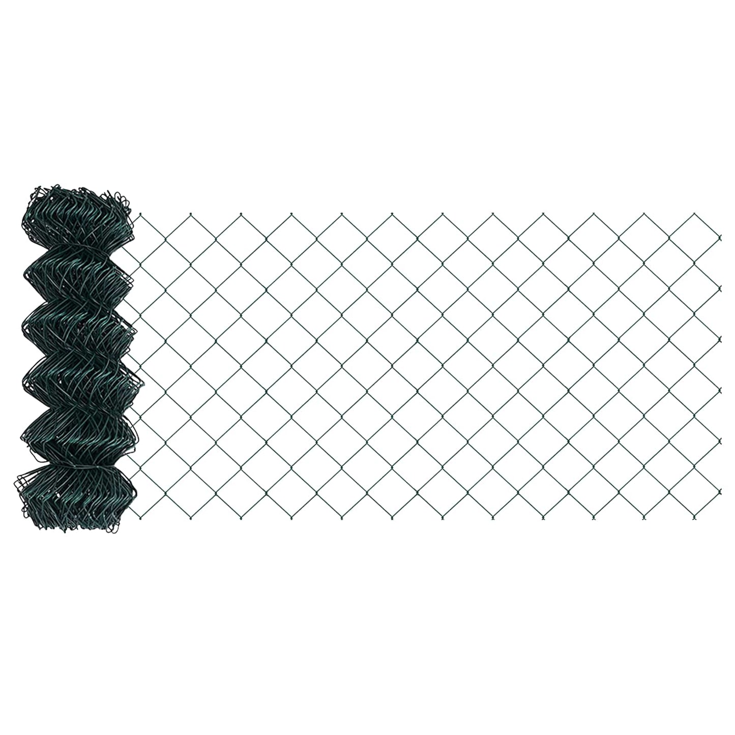 Chain Link Fence 10 x 0.8 m Steel Green