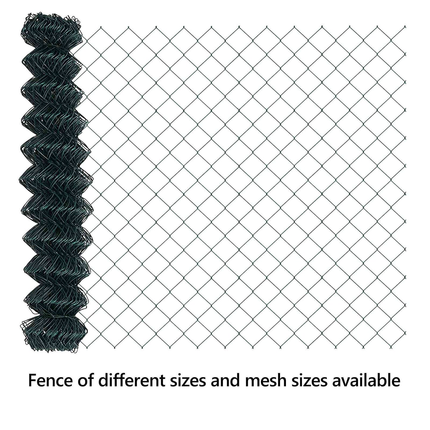 Chain Link Fence 10 x 1.4 m Steel Green
