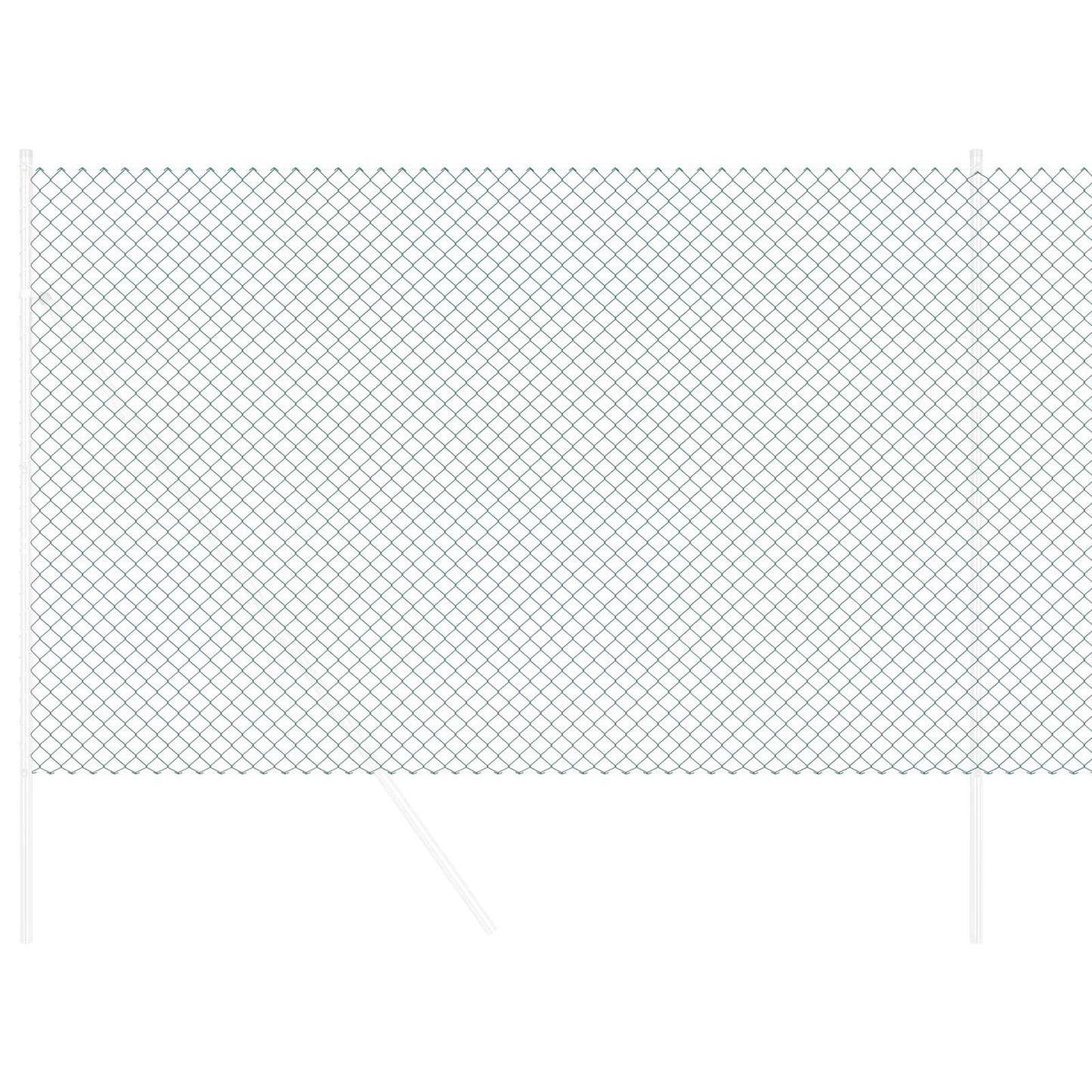 Chain Link Fence 10 x 1.6 m Steel Green