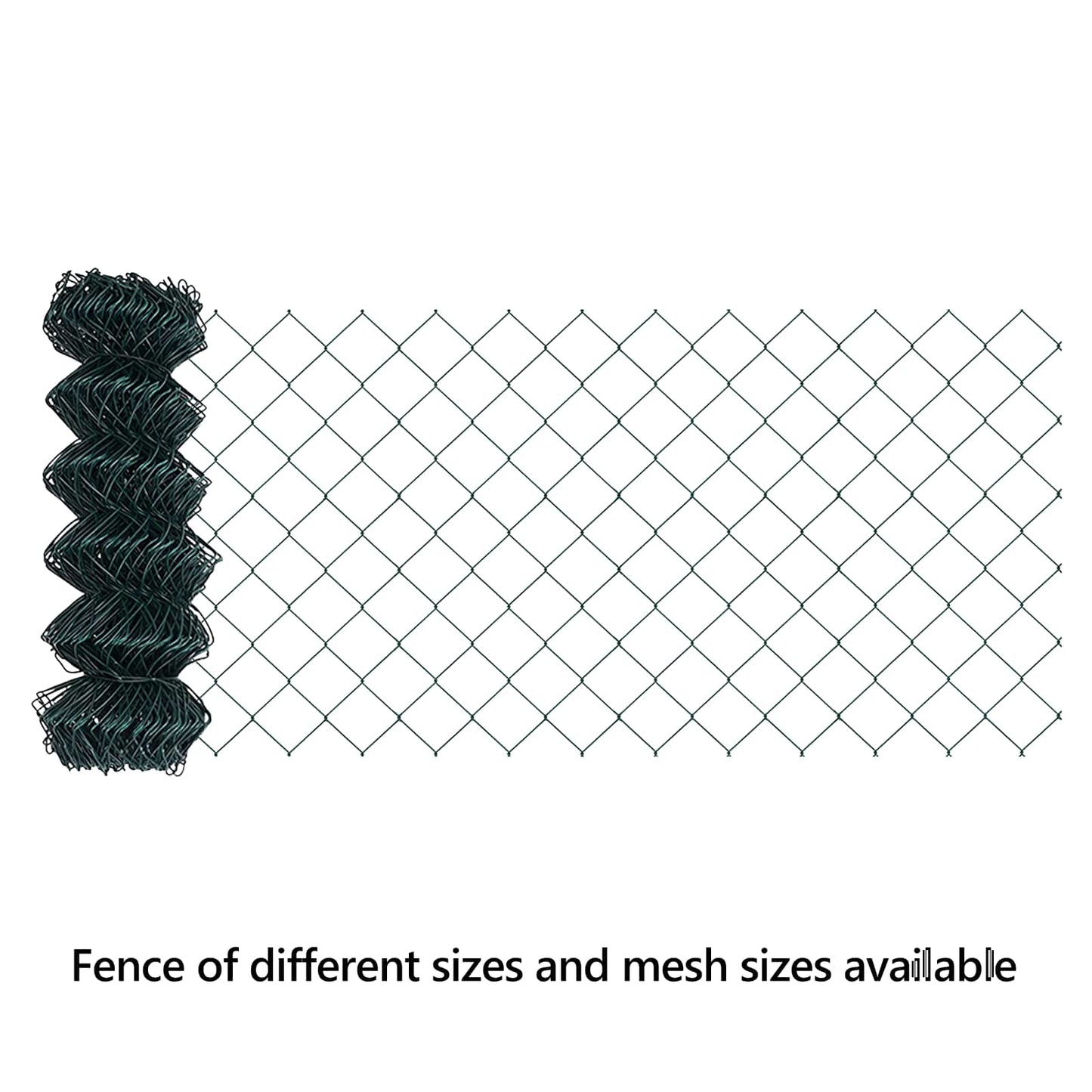 Chain Link Fence 10 x 0.6 m Steel Green