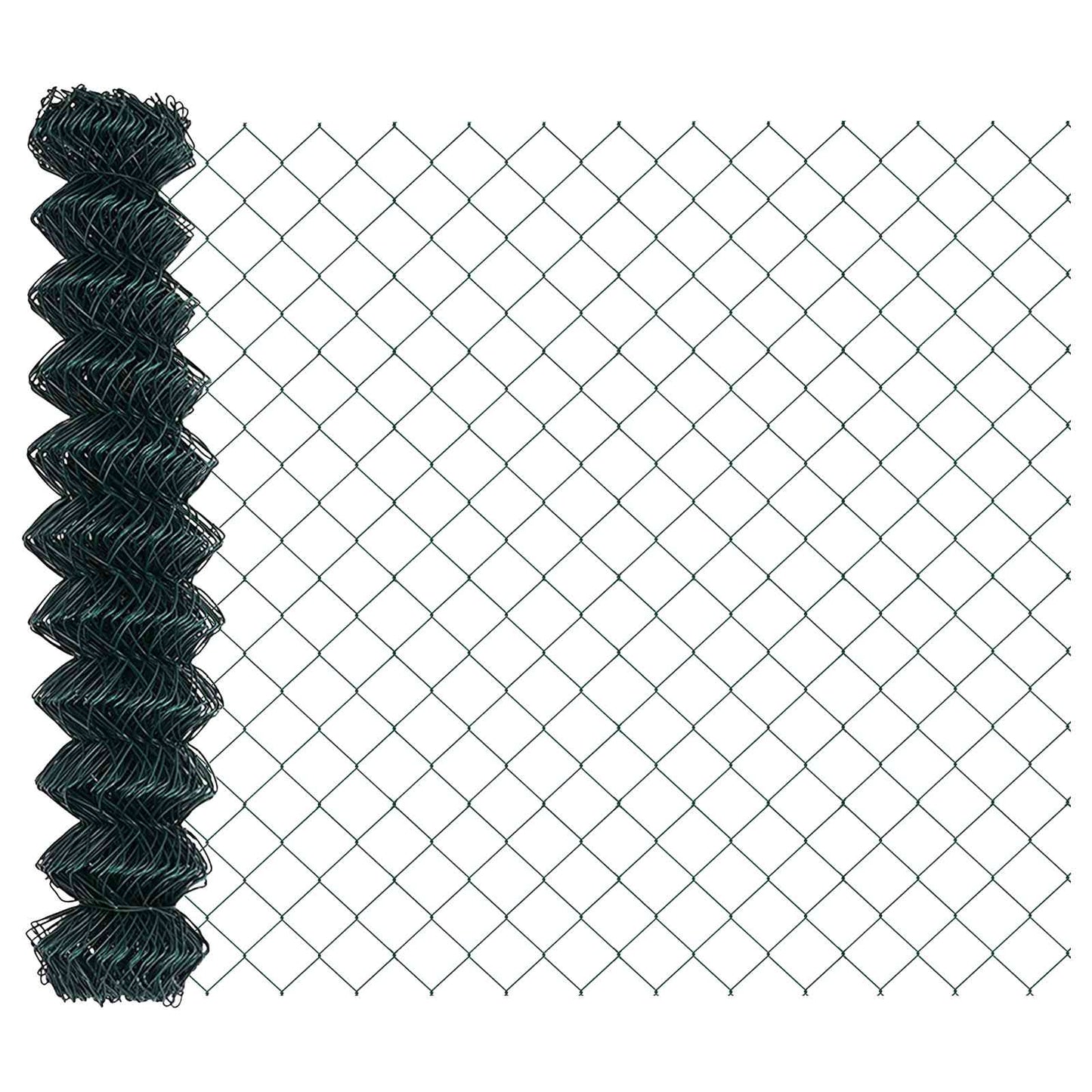 Chain Link Fence 10 x 1 m Steel Green