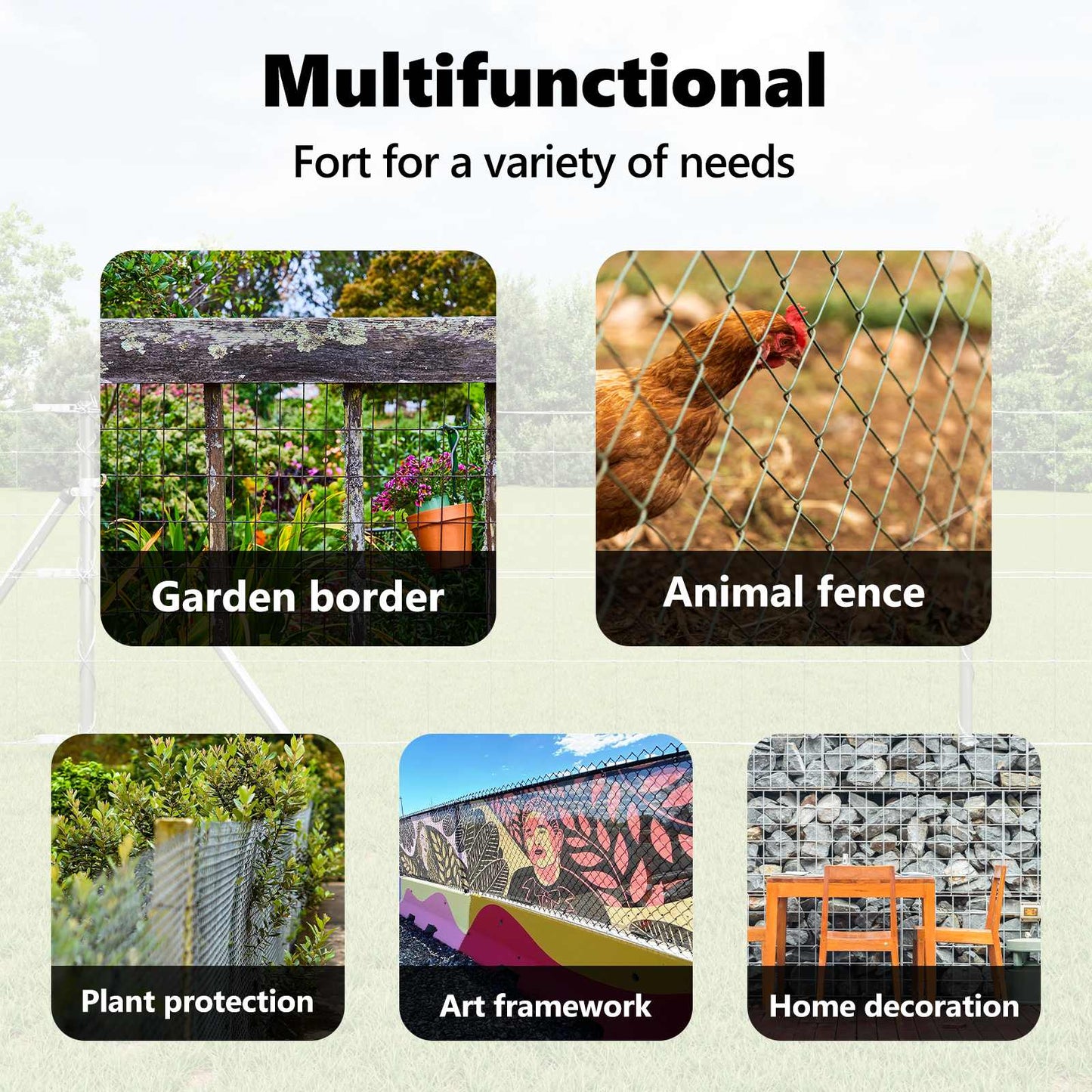 Chain Link Fence 10 x 1.2 m Steel Green