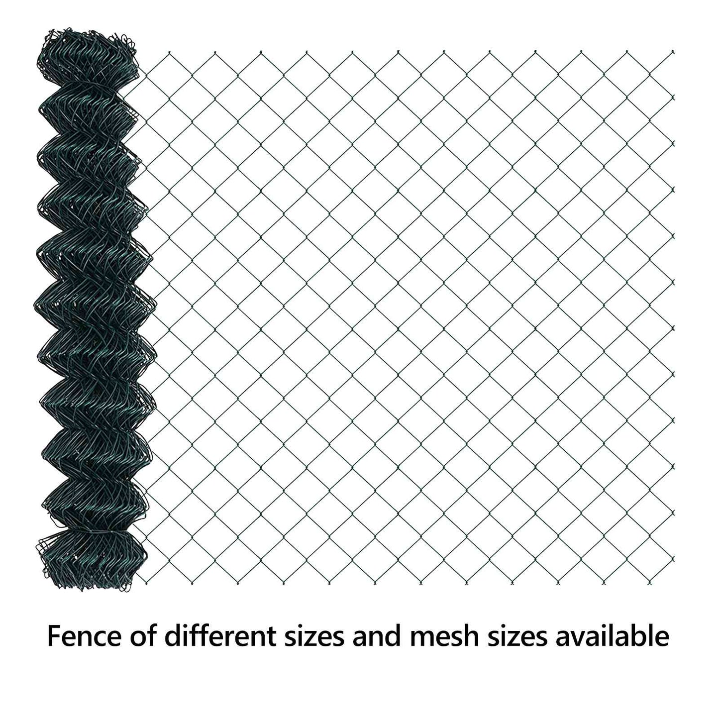 Chain Link Fence 10 x 1.4 m Steel Green