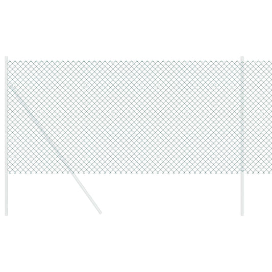 Chain Link Fence 10 x 1.4 m Steel Green
