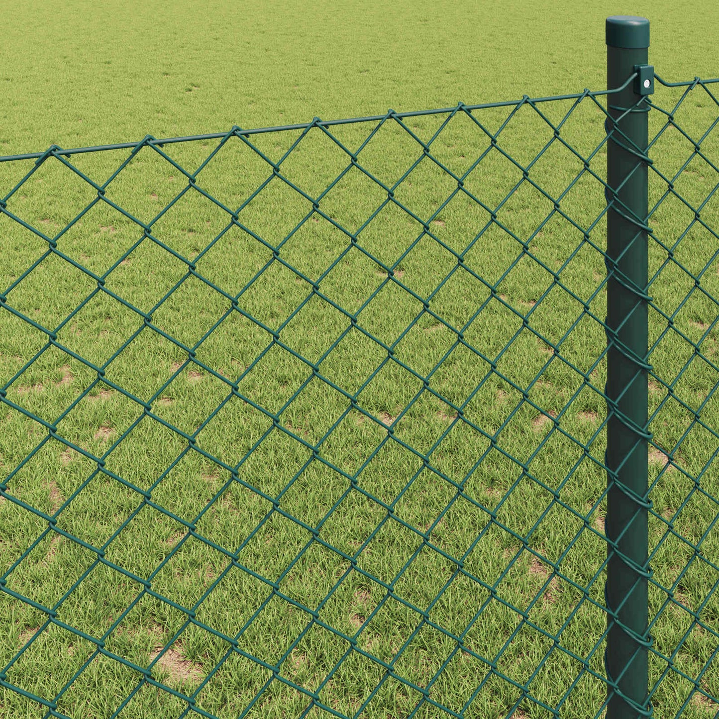 Chain Link Fence 25 x 0.6 m Steel Green