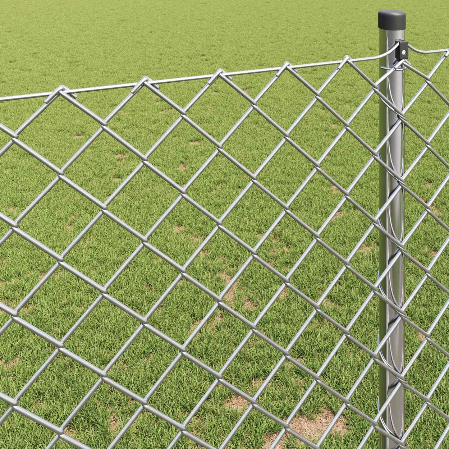 Chain Link Fence Silver