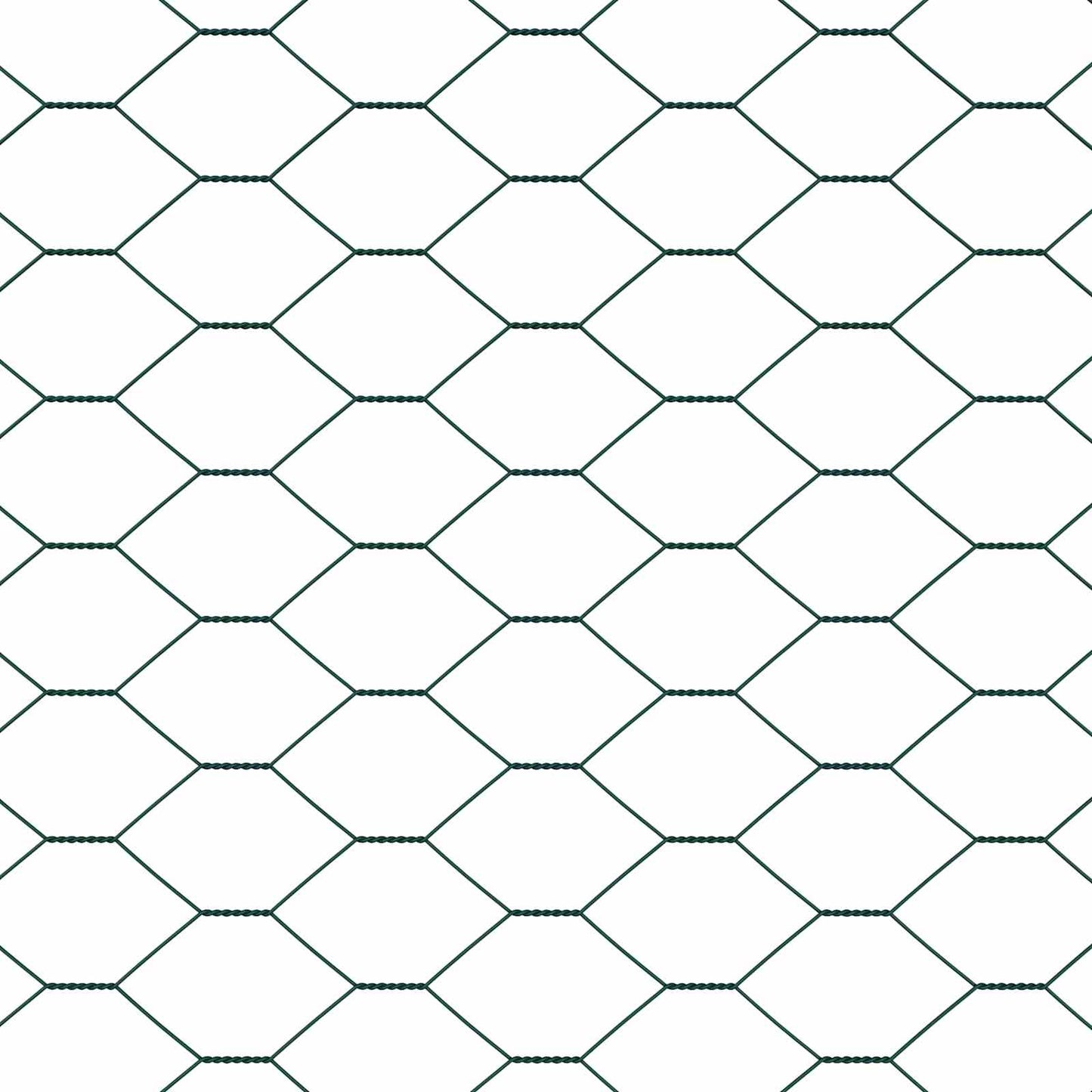 Hexagon Fence Green 0.8 x 10 m PVC