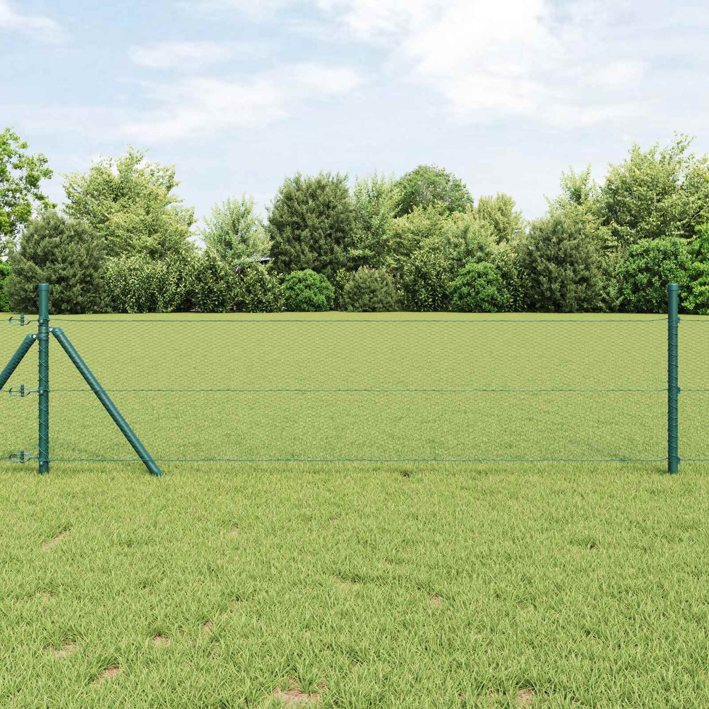 Hexagon Fence Green 0.8 x 10 m PVC