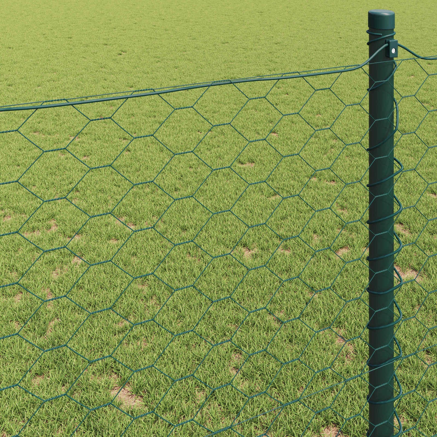 Hexagon Fence Green 0.8 x 10 m PVC