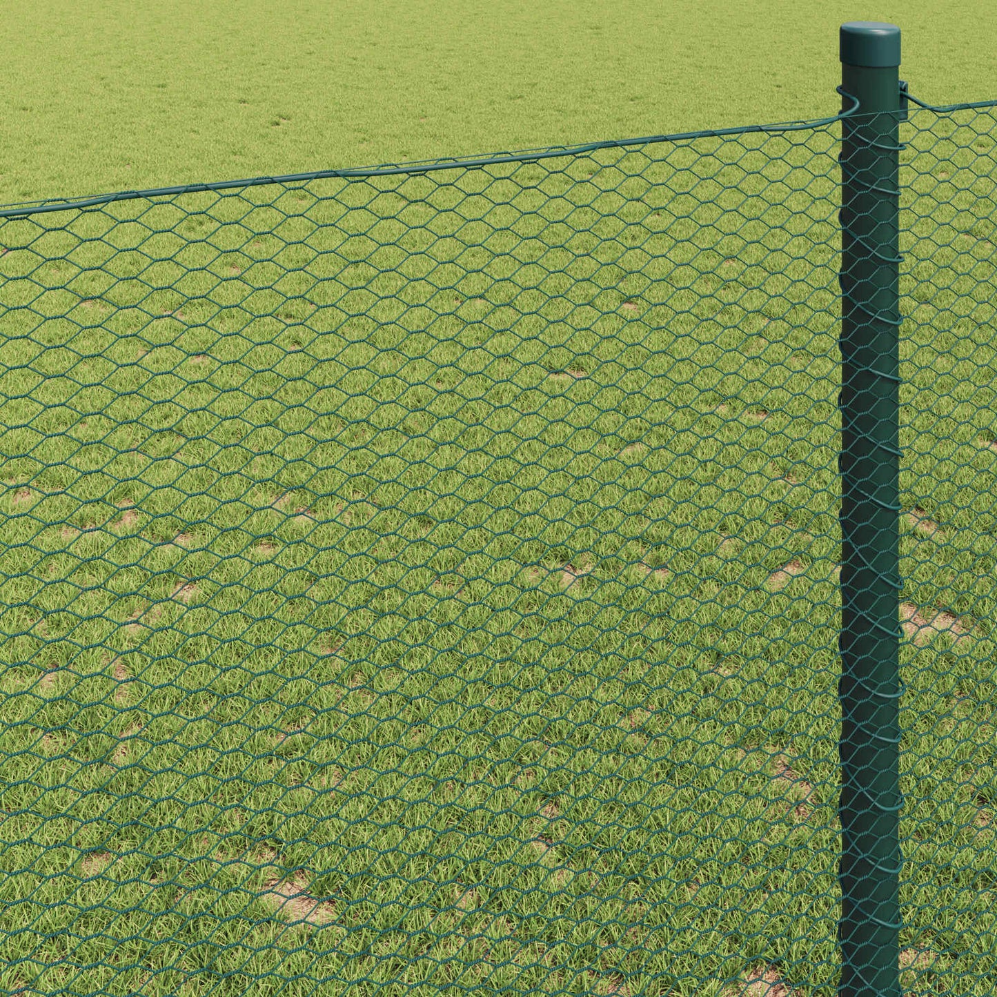 Hexagon Fence Green 1 x 10 m PVC