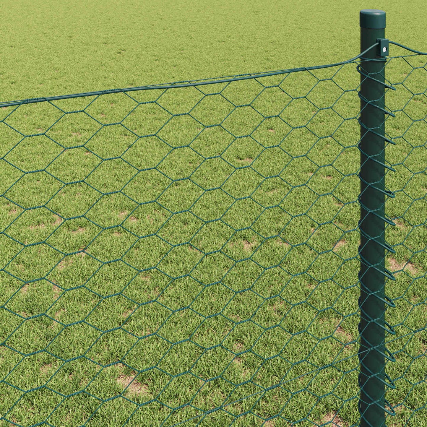 Hexagon Fence Green 1.4 x 10 m PVC
