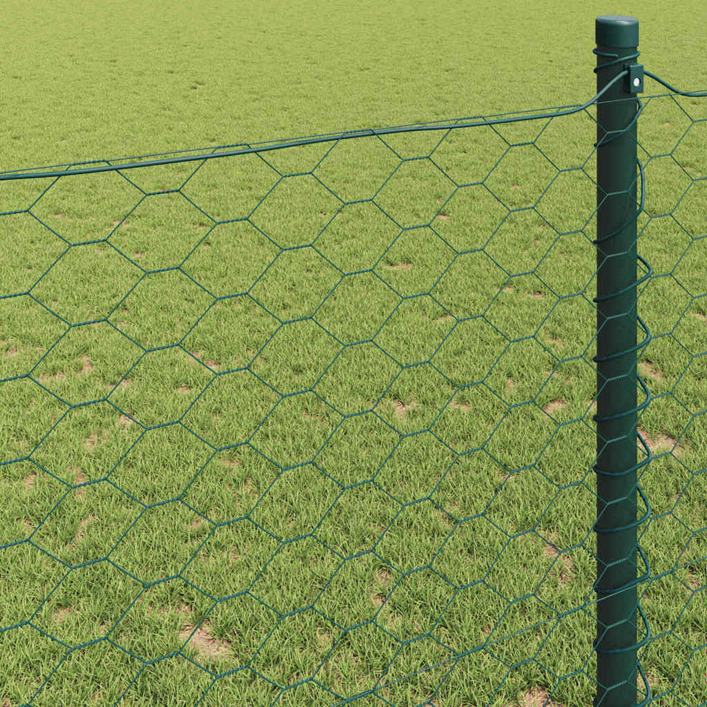 Hexagon Fence Green 0.4 x 25 m PVC