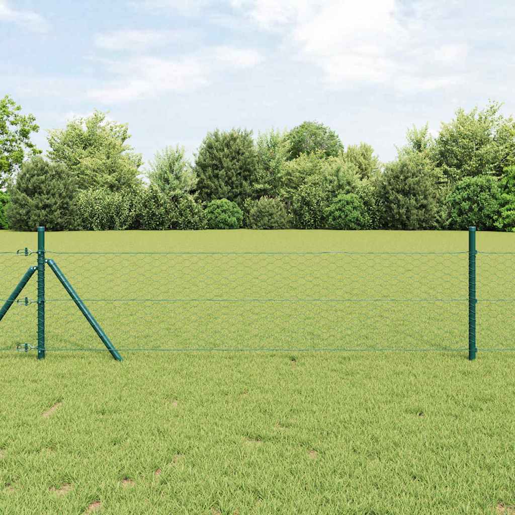 Hexagon Fence Green 0.4 x 25 m PVC