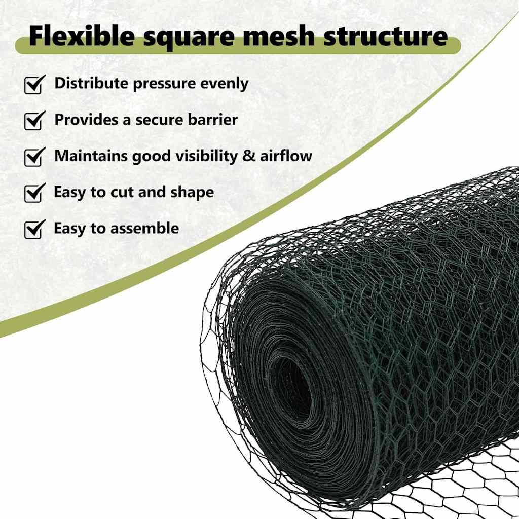 Hexagon Fence Green 0.5 x 50 m PVC