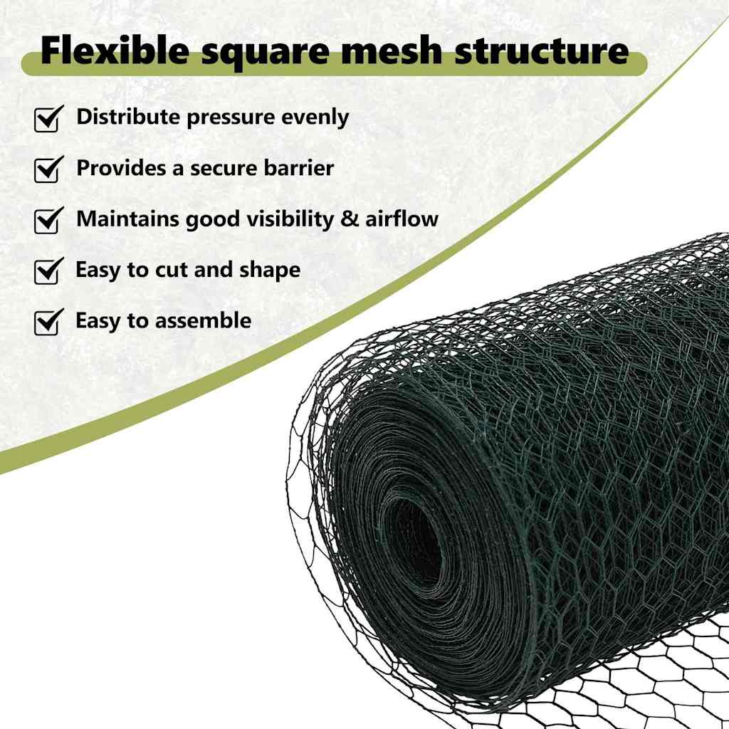 Hexagon Fence Green 1.5 x 50 m PVC