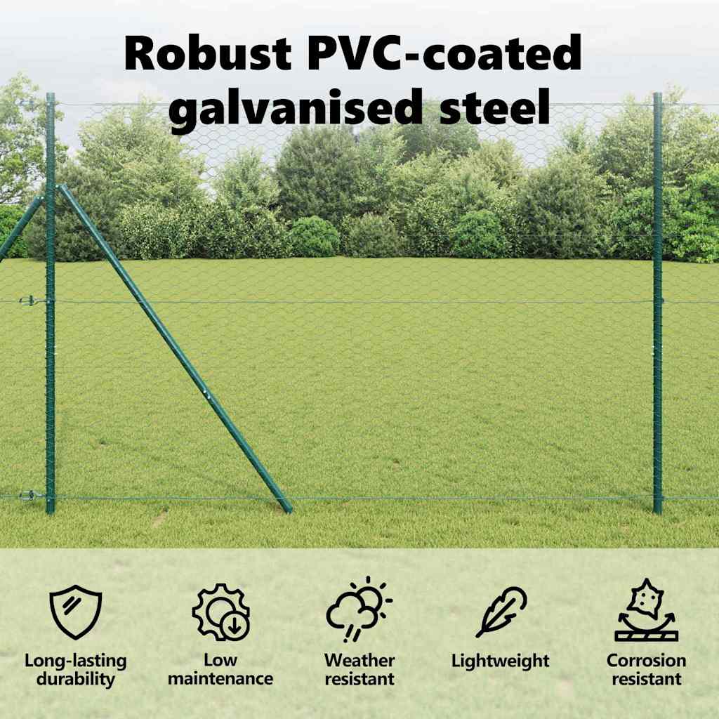 Hexagon Fence Green 1.5 x 50 m PVC
