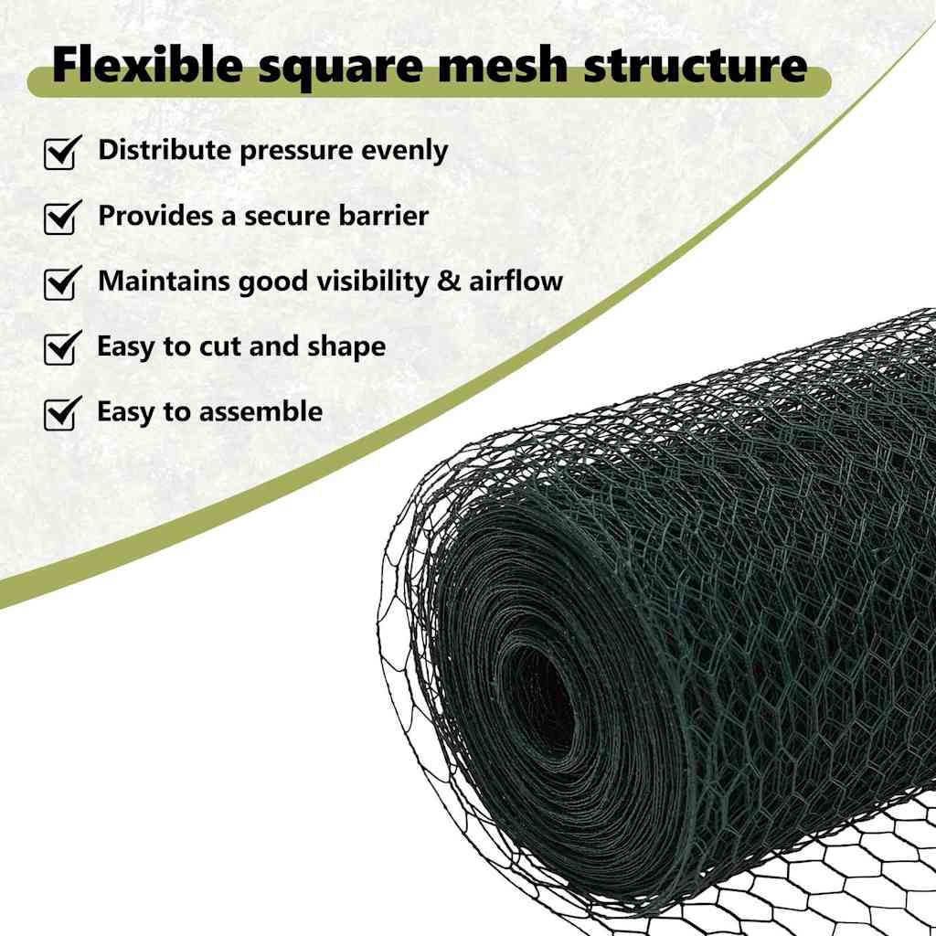 Hexagon Fence Green 0.4 x 100 m PVC