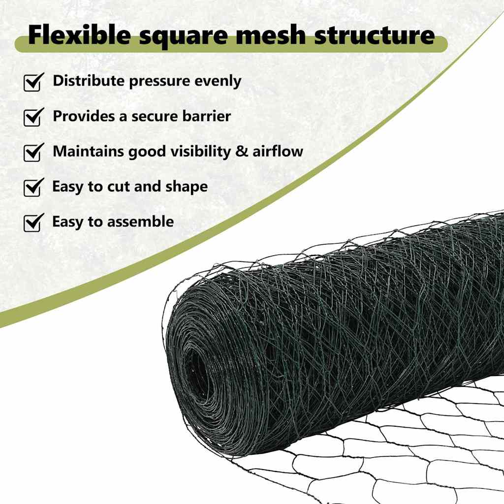 Hexagon Fence Green 0.4 x 100 m PVC