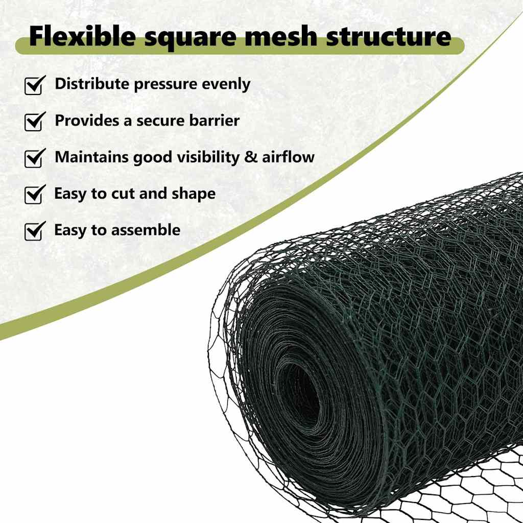 Hexagon Fence Green 0.6 x 100 m PVC