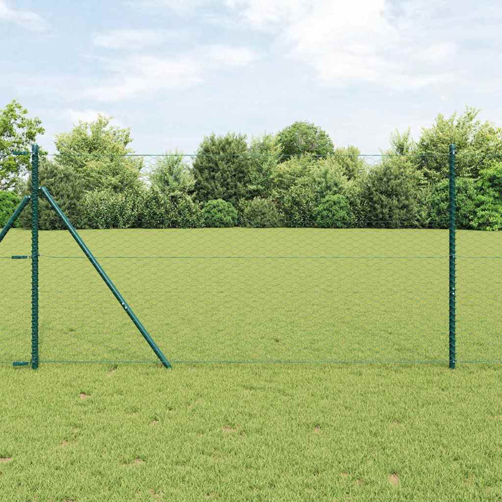 Hexagon Fence Green 1 x 100 m PVC