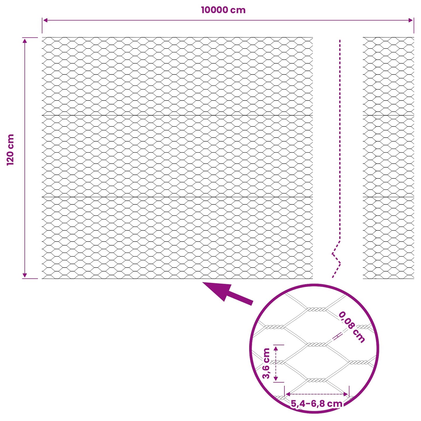Hexagon Fence Green 1.2 x 100 m PVC