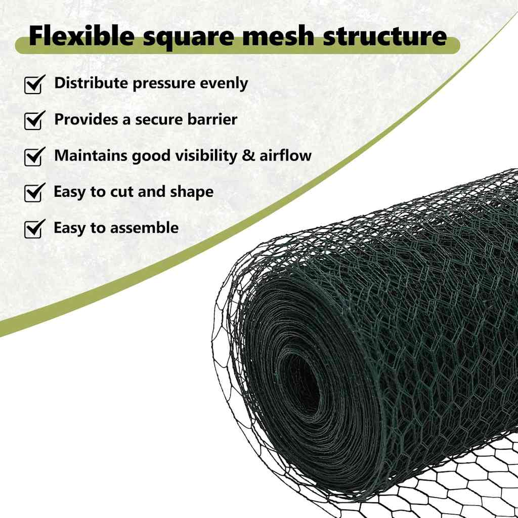 Hexagon Fence Green 1.6 x 100 m PVC