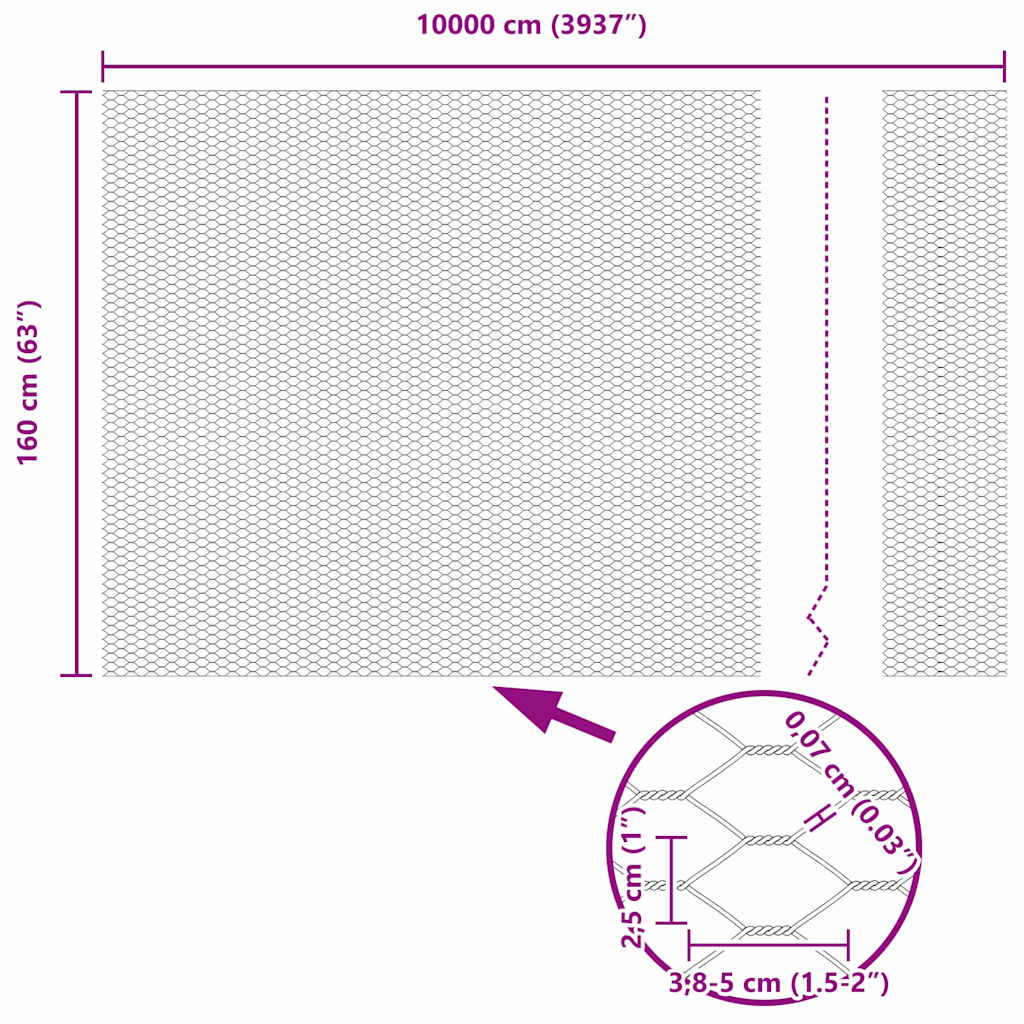 Hexagon Fence Green 1.6 x 100 m PVC