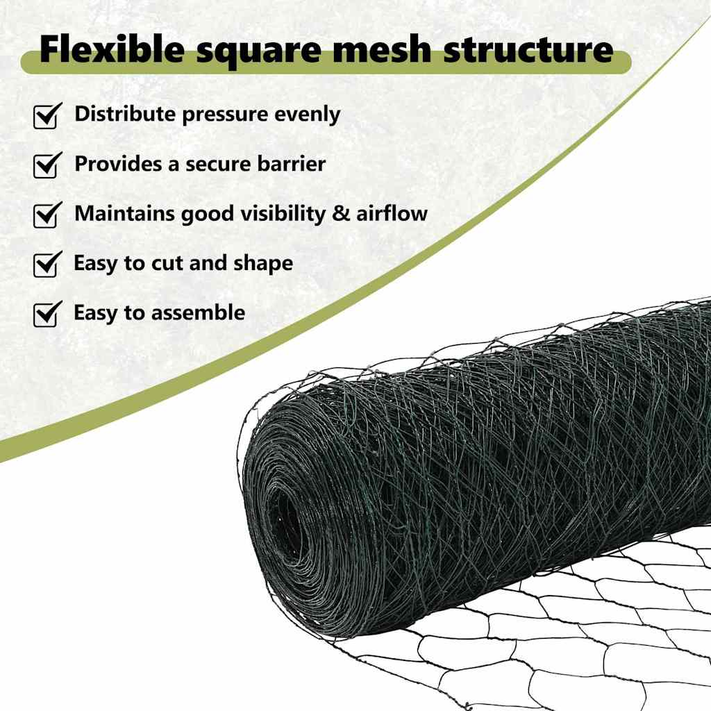 Hexagon Fence Green 1.6 x 100 m PVC