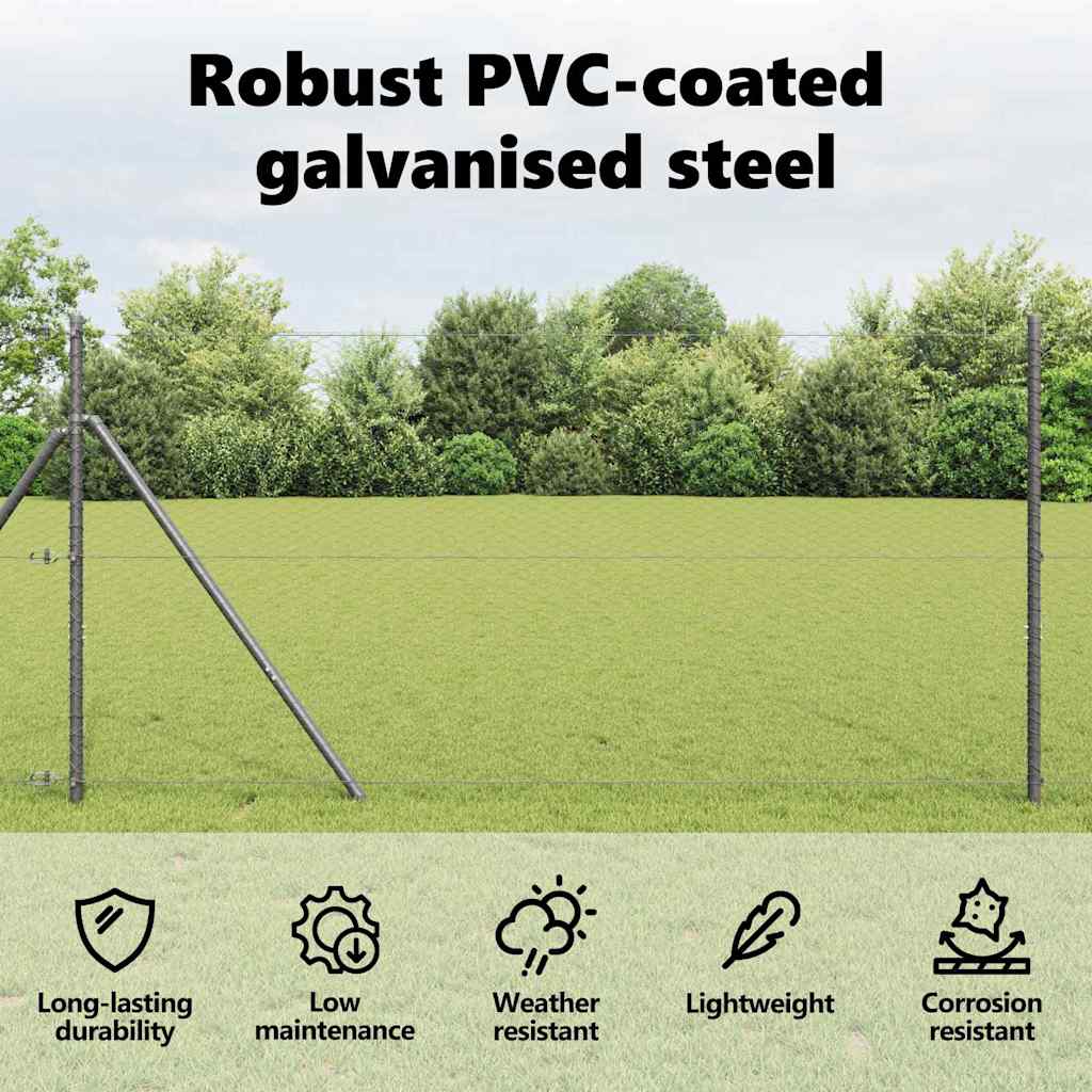 Hexagon Fence Grey 1.2 x 10 m PVC