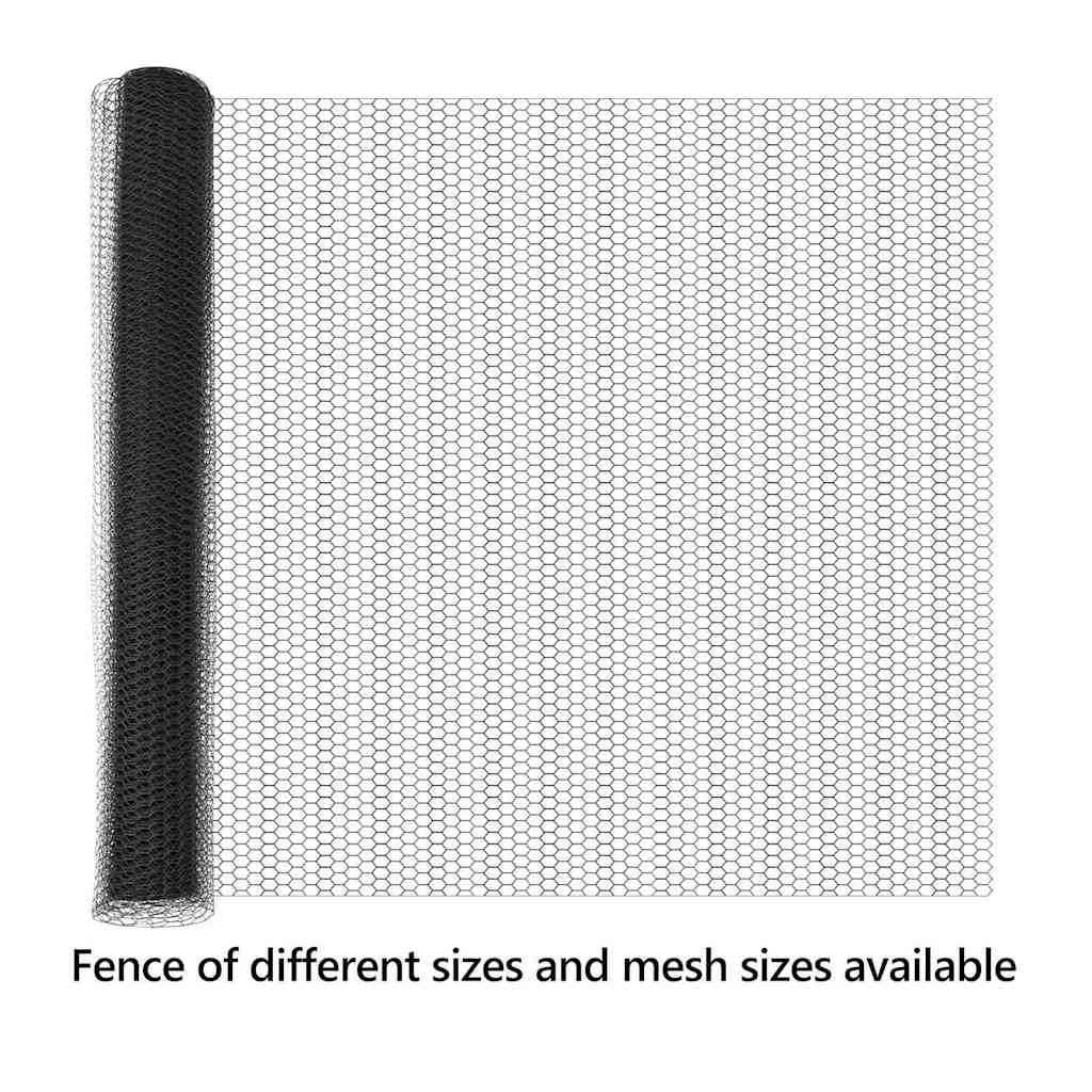 Hexagon Fence Grey 1.2 x 10 m PVC