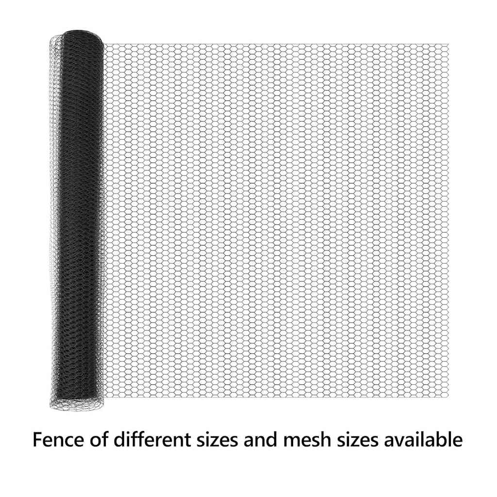 Hexagon Fence Grey 1.2 x 10 m PVC