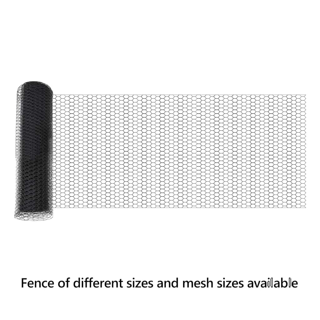Hexagon Fence Grey 0.8 x 25 m PVC