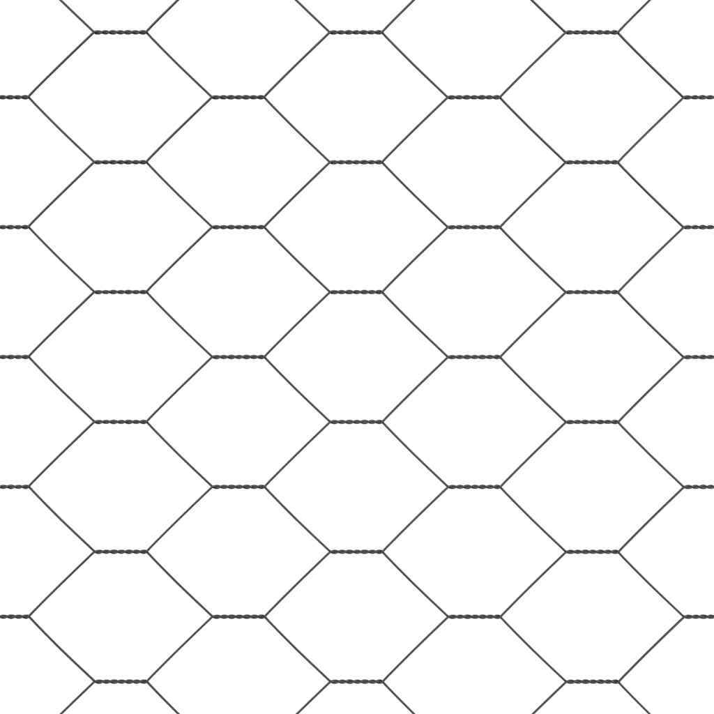 Hexagon Fence Grey 1.4 x 25 m PVC