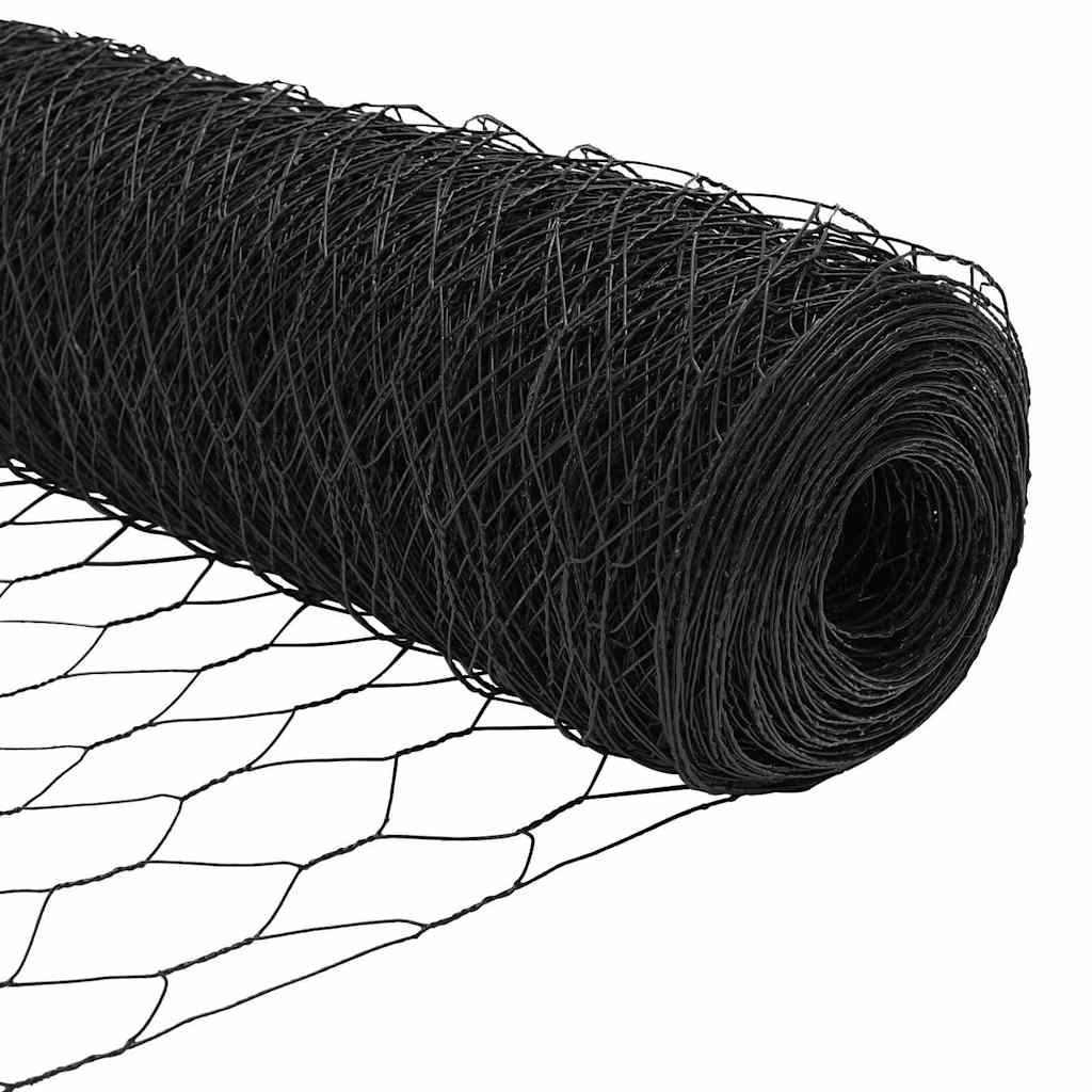 Hexagon Fence Grey 1.4 x 25 m PVC