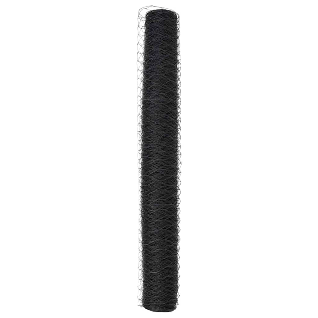 Hexagon Fence Grey 1.4 x 25 m PVC
