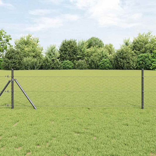 Hexagon Fence Grey 1.6 x 25 m PVC