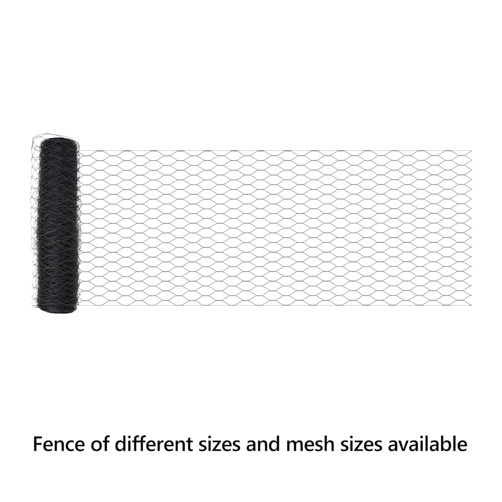 Hexagon Fence Grey 0.5 x 50 m PVC