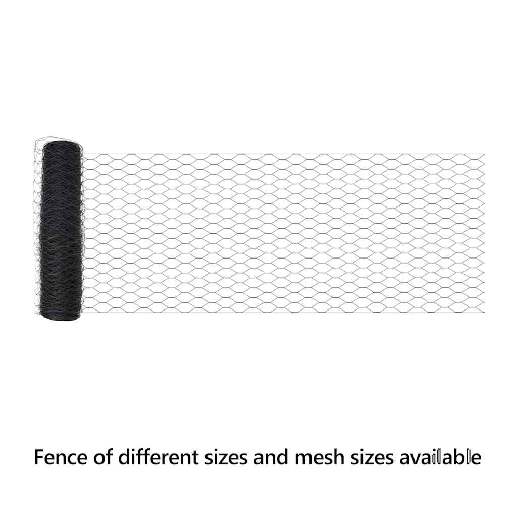 Hexagon Fence Grey 0.5 x 50 m PVC