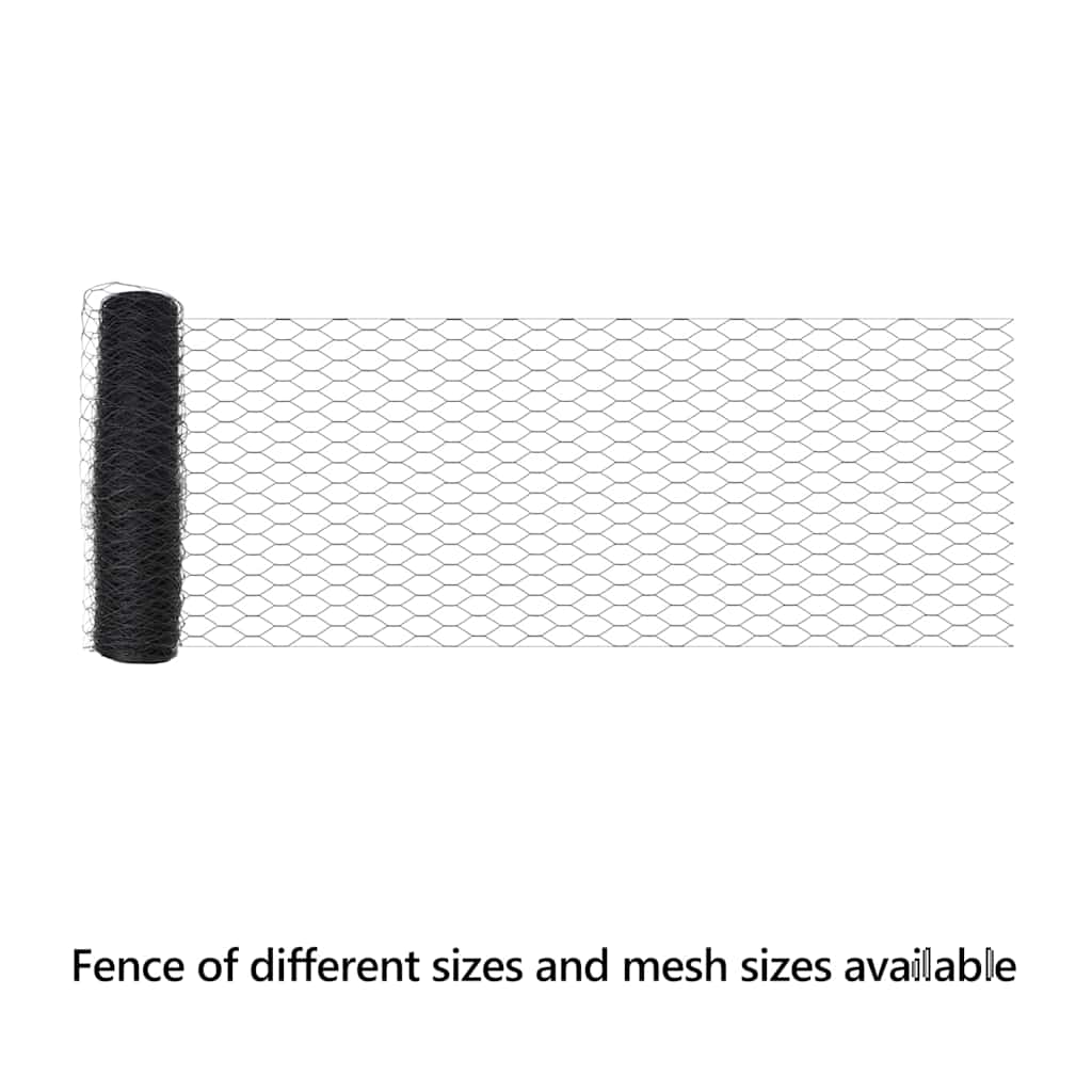 Hexagon Fence Grey 0.6 x 50 m PVC