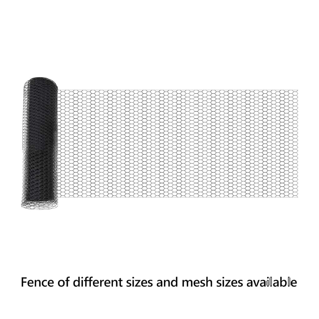 Hexagon Fence Grey 0.8 x 50 m PVC