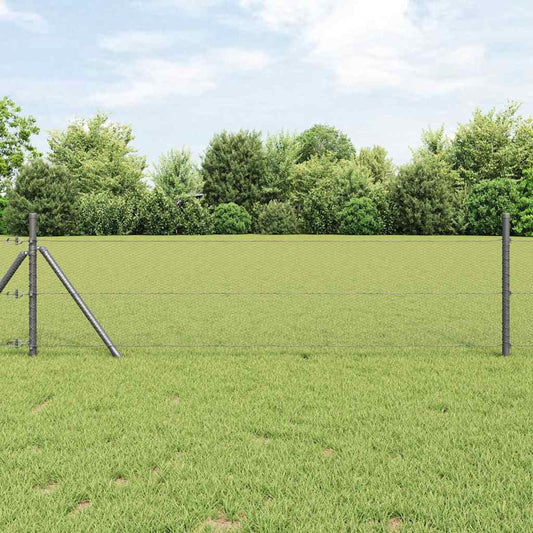 Hexagon Fence Grey 0.8 x 50 m PVC