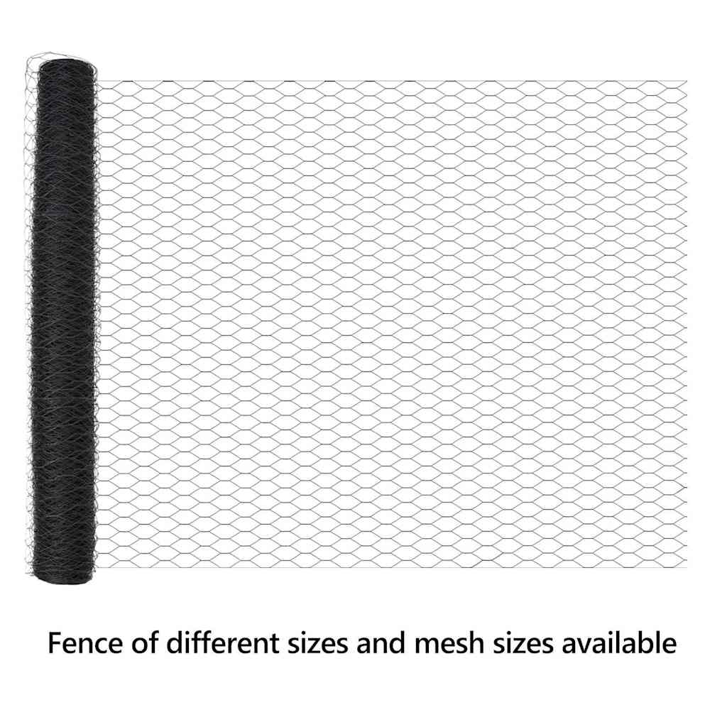 Hexagon Fence Grey 1 x 50 m PVC