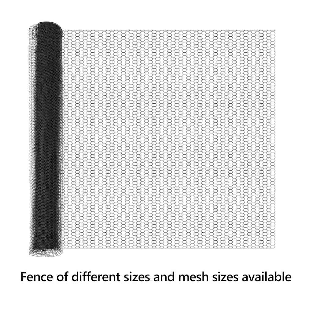 Hexagon Fence Grey 1.2 x 50 m PVC
