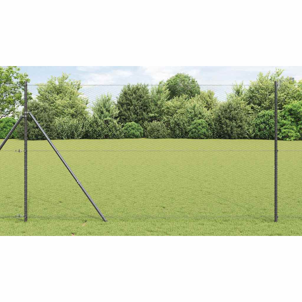 Hexagon Fence Grey 1.5 x 50 m PVC