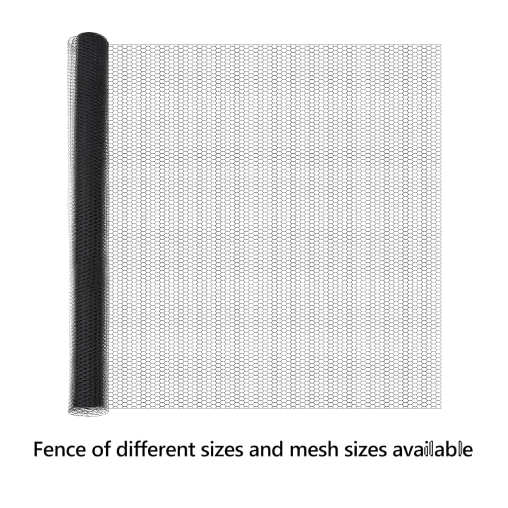 Hexagon Fence Grey 1.5 x 50 m PVC