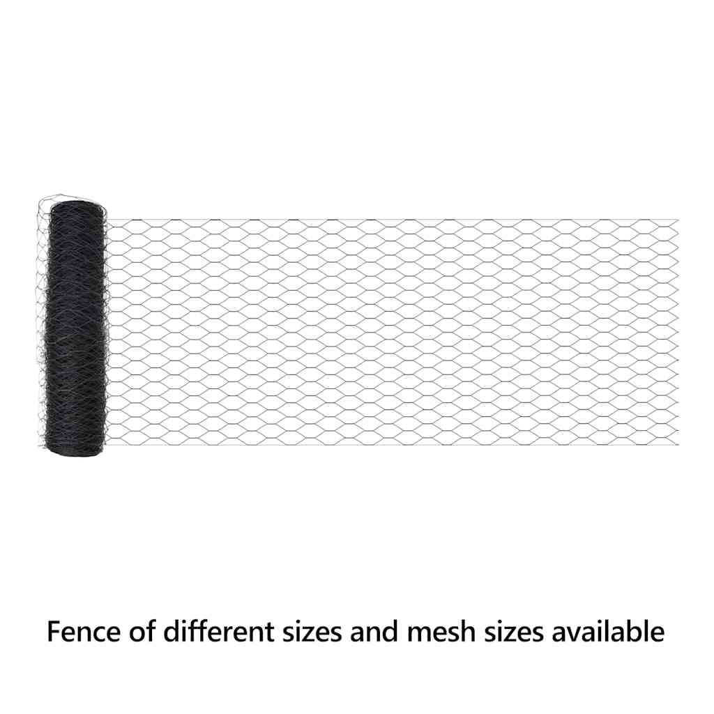 Hexagon Fence Grey 0.4 x 100 m PVC