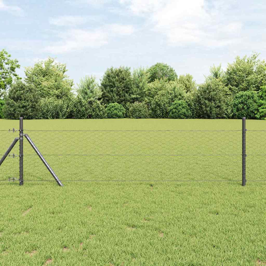 Hexagon Fence Grey 0.5 x 100 m PVC