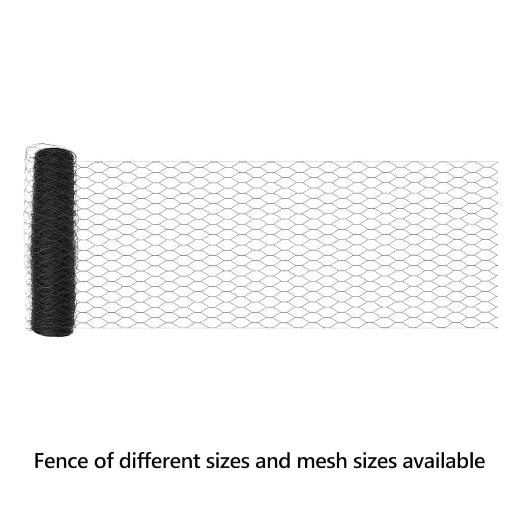 Hexagon Fence Grey 0.5 x 100 m PVC