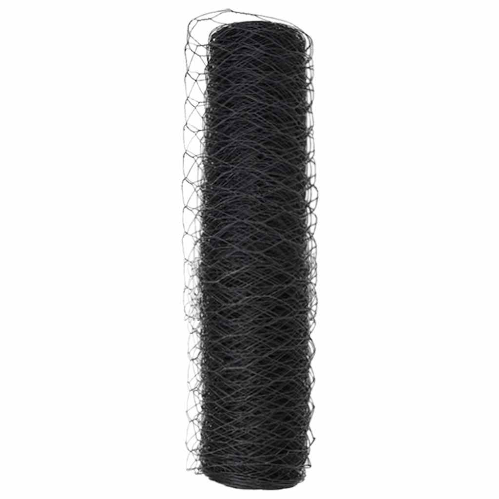 Hexagon Fence Grey 0.5 x 100 m PVC