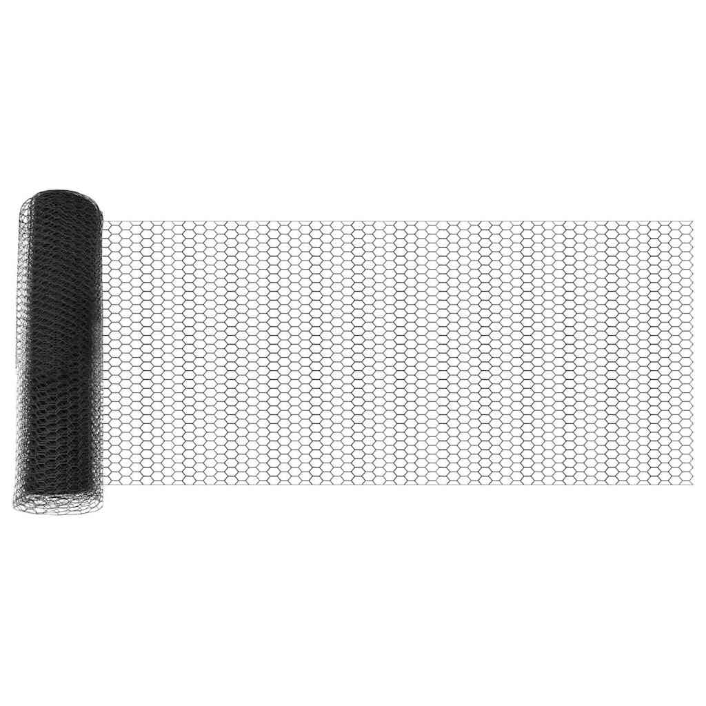 Hexagon Fence Grey 0.6 x 100 m PVC